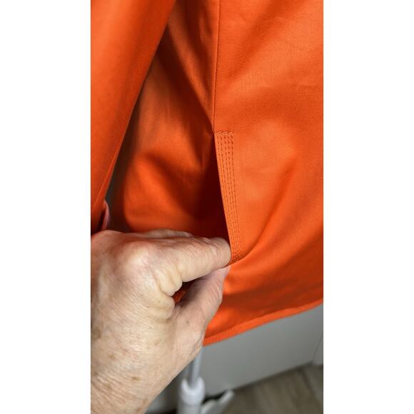 Charles Nolan New York 100% Silk Orange Pink Reversible Open Jacket Pockets Sz 2 - Picture 5 of 11